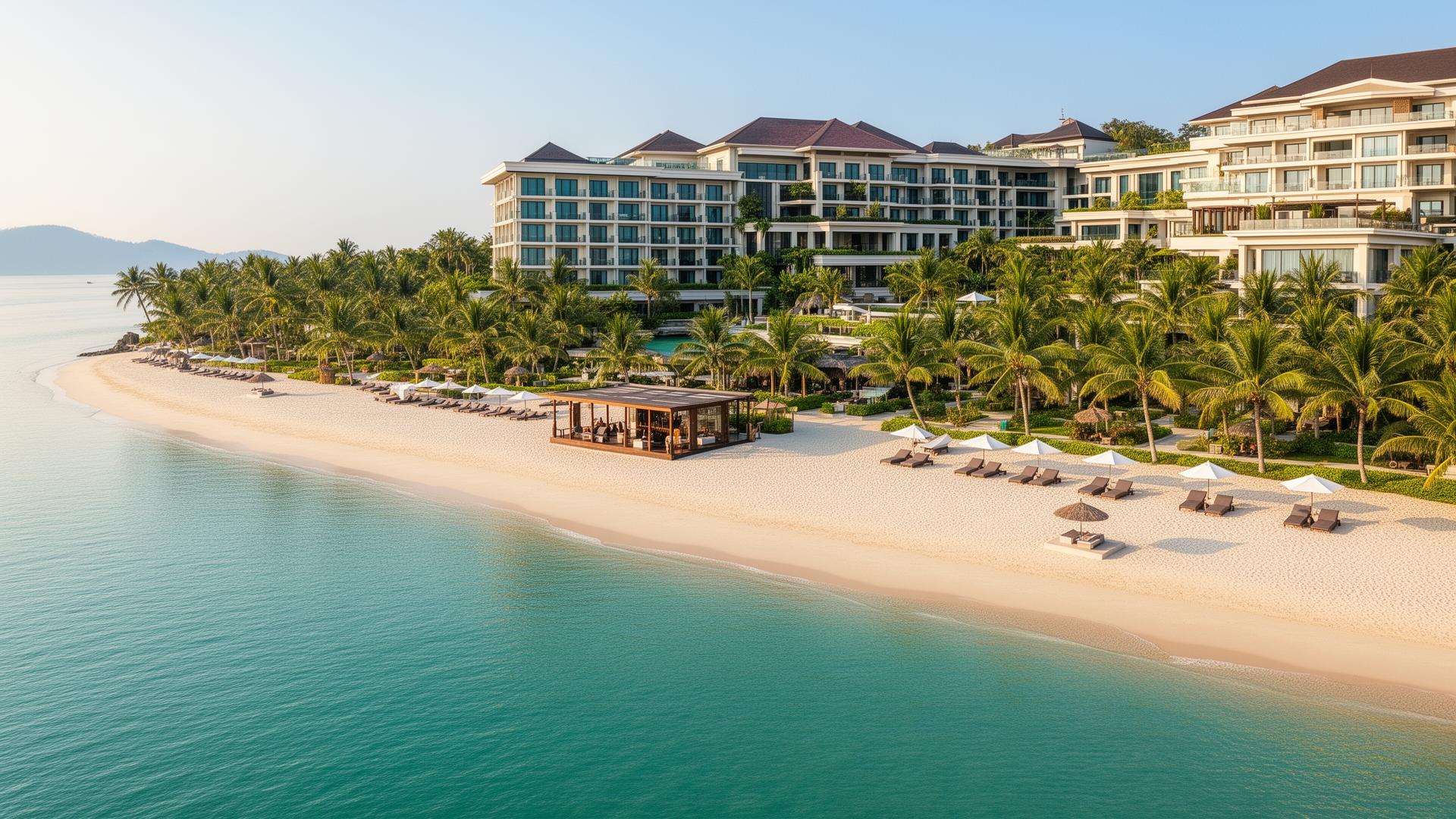 Wong Amat Beach luxury resort coastline with pristine sand